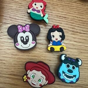 fits Croc Charms disney minnie mouse, little mermaid, snow white, monsters inc,